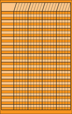 Small Incentive Chart - Orange - Creative Shapes Etc.