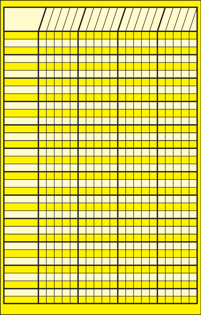 Small Incentive Chart - Yellow - Creative Shapes Etc.