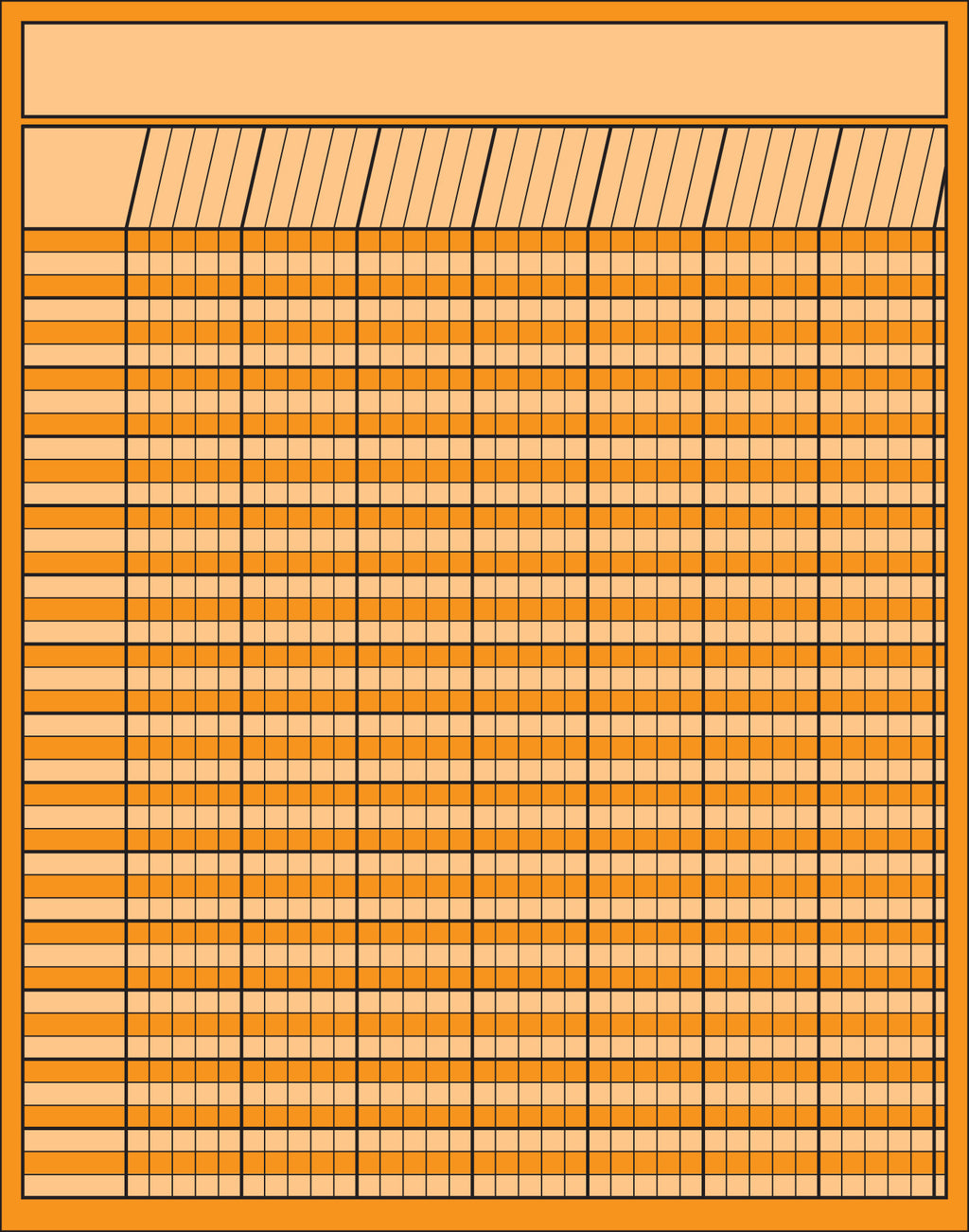 Vertical Chart - Orange - Creative Shapes Etc.