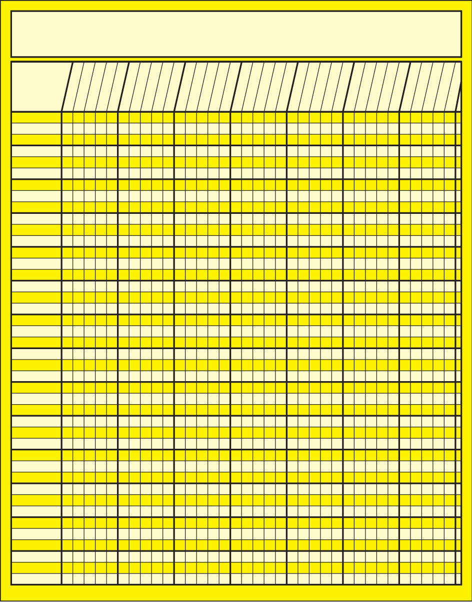 Vertical Chart  - Yellow - Creative Shapes Etc.