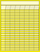 Laminated Incentive Chart - Vertical Yellow - Creative Shapes Etc.