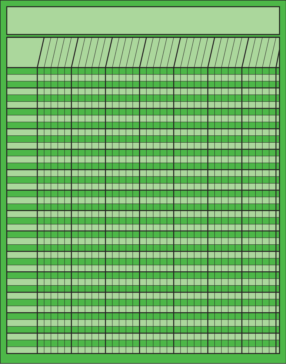 Vertical Chart - Green - Creative Shapes Etc.