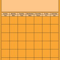 Vertical Calendar - Orange - Creative Shapes Etc.