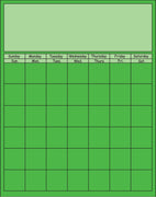 Vertical Calendar - Green - Creative Shapes Etc.