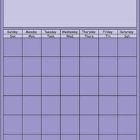 Vertical Calendar - Lavender - Creative Shapes Etc.
