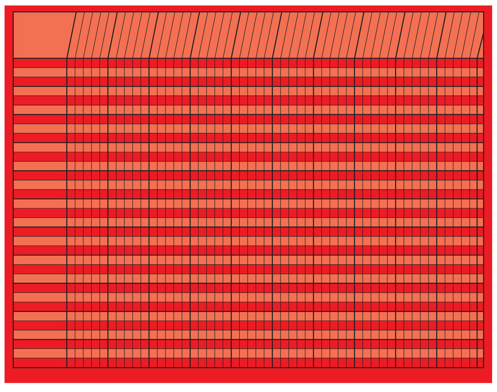 Horizontal Chart - Red - Creative Shapes Etc.