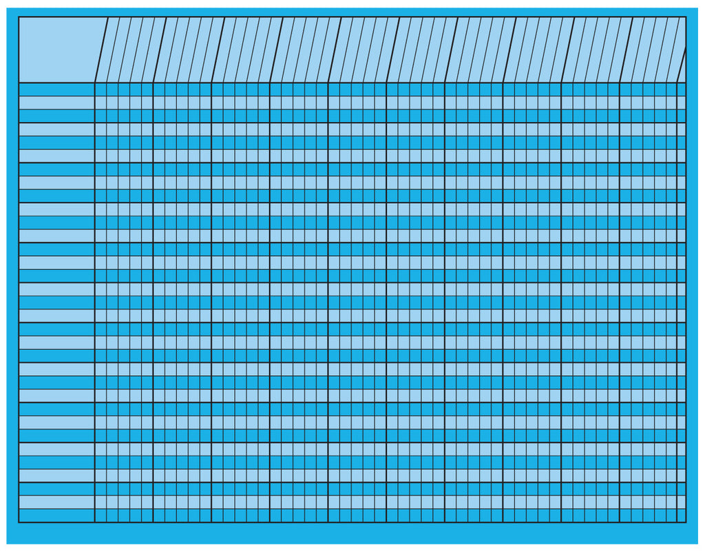 Horizontal Chart - Blue - Creative Shapes Etc.
