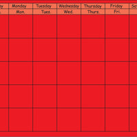Horizontal Calendar - Red - Creative Shapes Etc.
