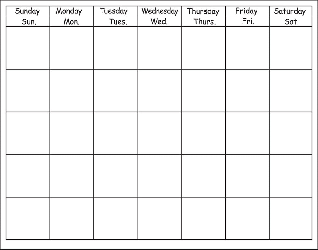 Horizontal Calendar - White horizontal-calendar-white