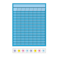 4 Piece Classroom Incentive Chart and Sticker Set - Vertical Blue - Creative Shapes Etc.