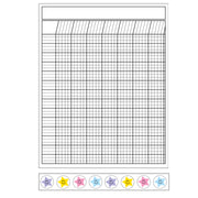 4 Piece Classroom Incentive Chart and Sticker Set - Vertical White
