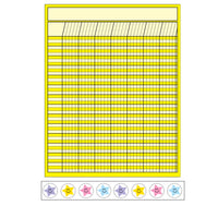 4 Piece Classroom Incentive Chart and Sticker Set - Vertical Yellow - Creative Shapes Etc.