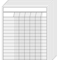 Vertical Chart - Set of 12 White - Creative Shapes Etc.