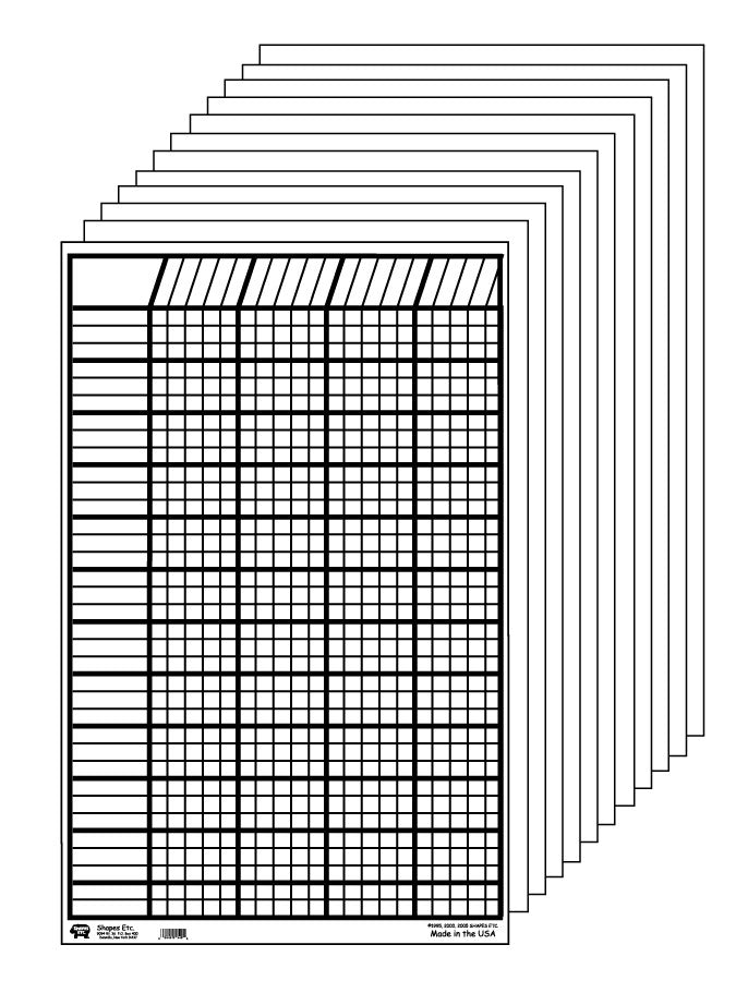 White Chart SHAPES ETC. Small Chart - Set of White 12