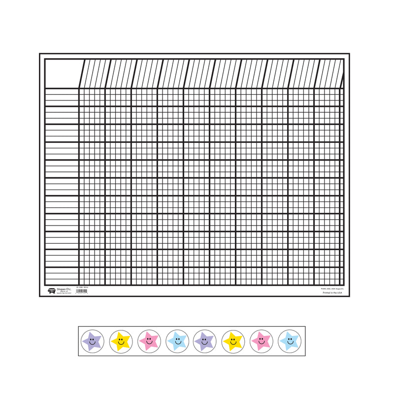 16 Pack Horizontal Incentive Rewards Charts For Kids, Classroom, 22 X