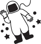 Incentive Stamp - Astronaut - Creative Shapes Etc.