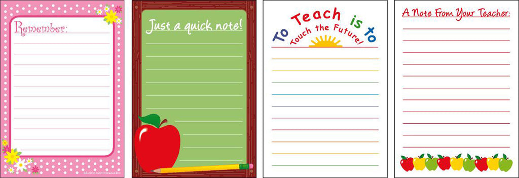 Quick Note List SHAPES ETC. Quick Notes! - Set of 4