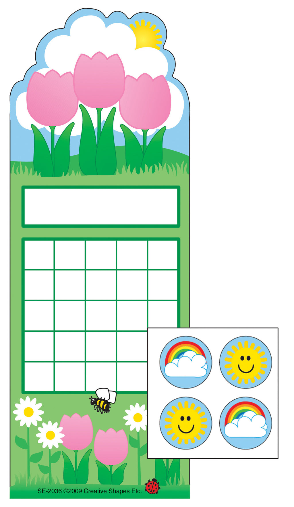 Incentive Sticker Set - Spring Flowers - Creative Shapes Etc.