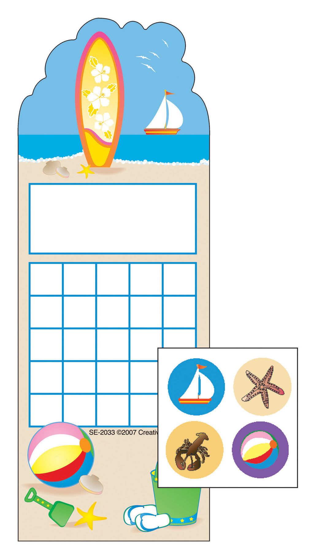 Incentive Sticker Set - Surf's Up - Creative Shapes Etc.