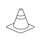 Incentive Stamp - Construction Cone - Creative Shapes Etc.