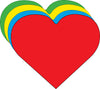Baby Heart Assorted Color Creative Cut-Outs- 2" x 2.75" - Creative Shapes Etc.