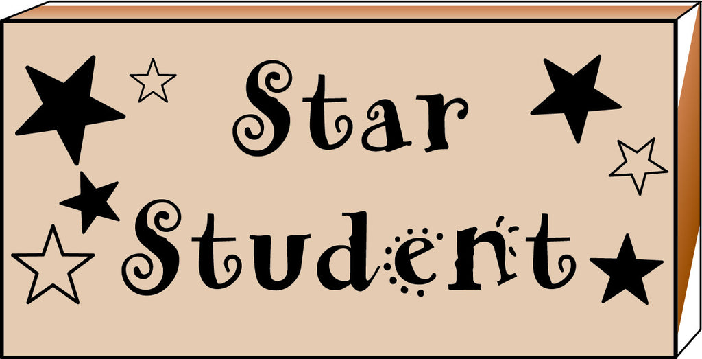 Teacher's Stamp - Star Student - Creative Shapes Etc.