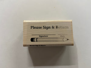 Teacher's Stamp - Sign & Return