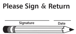 Self Inking Teacher Stamp - Sign & Return - Creative Shapes Etc.