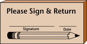 Teacher's Stamp - Sign & Return - Creative Shapes Etc.