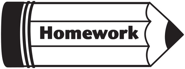 homework clip art black and white