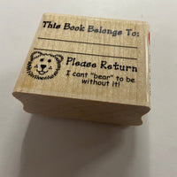 Teacher's Stamp - Bear Book Belongs - Creative Shapes Etc.