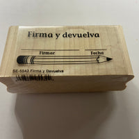 Teacher's Stamp Spanish - Firma y devuelva (Sign & Return)