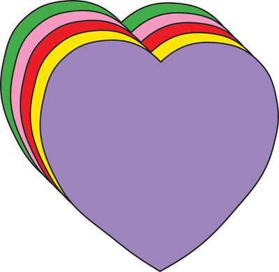 Heart Assorted Color Creative Cut-Outs- 3