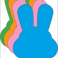 Small Assorted Color Creative Foam Cut-Outs - Bunny With Ears - Creative Shapes Etc.
