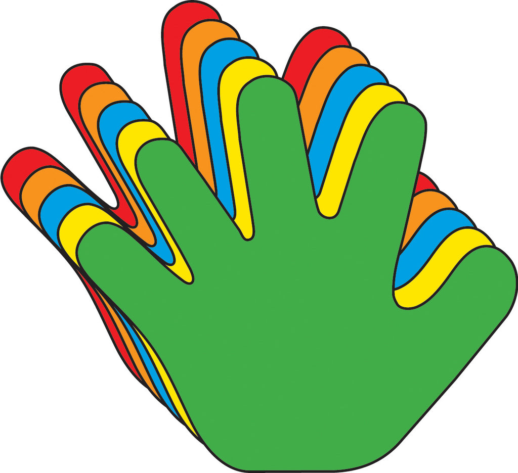 Cutable Hands SHAPES ETC. Small Hand Foam Assorted Colors Creative Cut-Outs- 3”