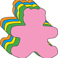 Small Assorted Color Creative Foam Cut-Outs - Teddy Bear - Creative Shapes Etc.