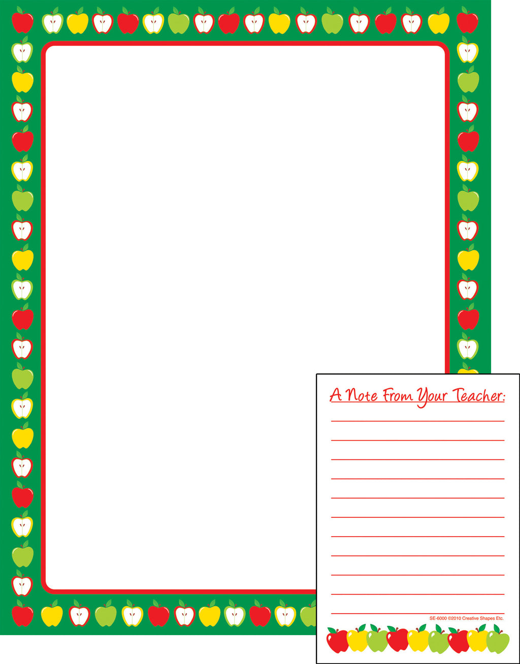 Notes & Quotes Writing Set - Teacher Note - Creative Shapes Etc.