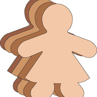 Girl Multicultural Creative Cut-Outs- 3” - Creative Shapes Etc.