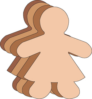 Girl Multicultural Creative Cut-Outs- 3” - Creative Shapes Etc.