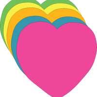 Heart Bright Neon Assorted Color Small Cut-Outs- 3" x 3" - Creative Shapes Etc.