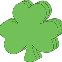 Shamrock Bright Neon Single Color Large Cut-Outs- 5.5” x 5.5” - Creative Shapes Etc.