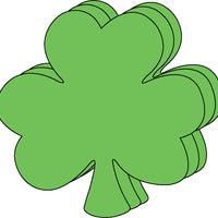 Shamrock Bright Neon Single Color Small Cut-Outs- 3” x 3” - Creative Shapes Etc.