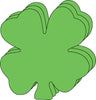 Four Leaf Clover Bright Neon Single Color Small Cut-Outs- 3” x 3” - Creative Shapes Etc.