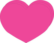 Pink Heart Bright Neon Single Color Super Cut-Outs- 8” x 10” - Creative Shapes Etc.