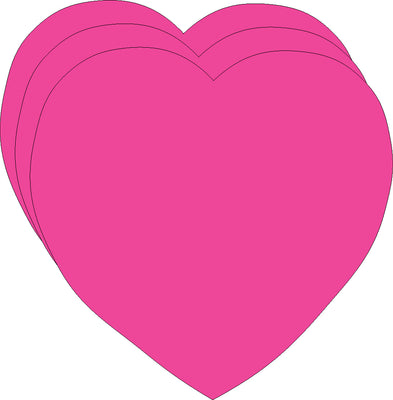 Pink Heart Bright Neon Single Color Small Cut-Outs- 3