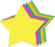 Star Bright Neon Assorted Color Super Cut-Outs- 8” x 8”
