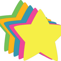 Star Bright Neon Assorted Color Large Cut-Outs- 5.5” x 5.5” - Creative Shapes Etc.