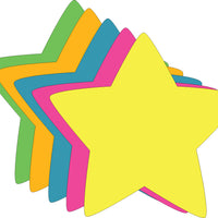 Star Bright Neon Assorted Color Small Cut-Outs- 3” x 3” - Creative Shapes Etc.