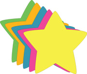 Star Bright Neon Assorted Color Small Cut-Outs- 3” x 3”