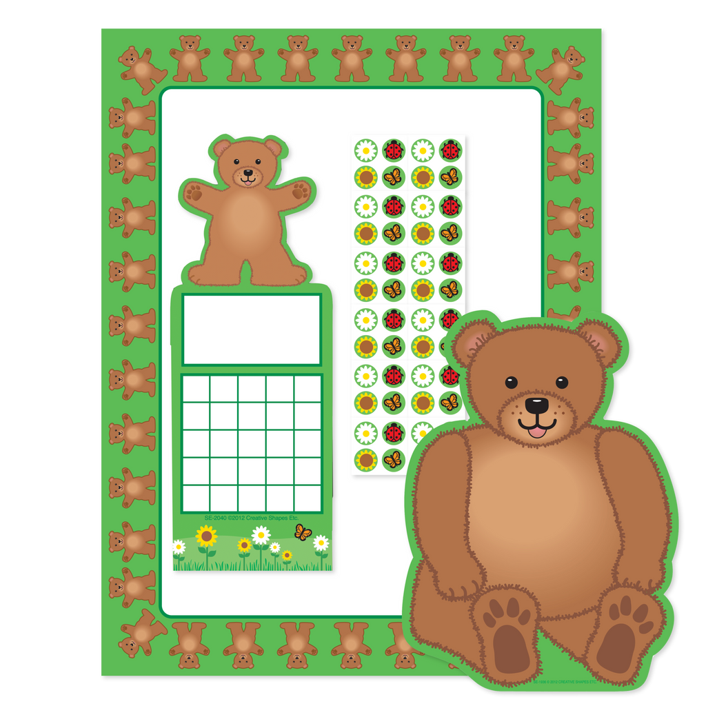 Stationery Set - Teddy Bear - Creative Shapes Etc.